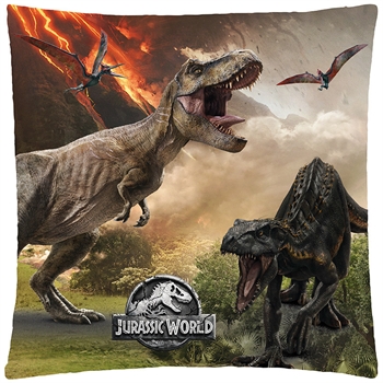 Jurassic World sierkussen 40x40 cm - kind kussen voor de kinderkamer