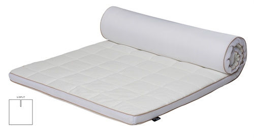 U-Split Topmatras - 180x200 cm 5 cm hoog - NASA Memory foam - Borg Living - Ergonomische topmatras