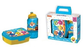 Baby Shark lunchbox en drinkfles - lunchboxset in 2 delen voor kinderen - Baby Shark