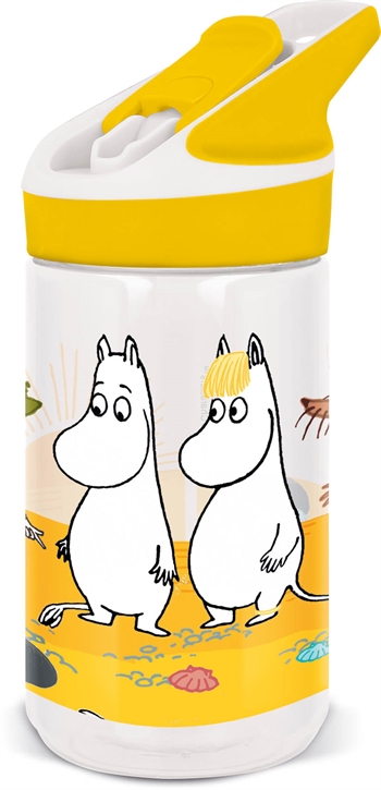 Moomin Drinkfles - Drinkfles met flip-functie en rietje - Moomin en Little My