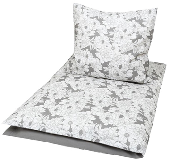 Beddengoed voor baby\'s 70x100 cm - Blooming grey - 100% biologisch katoenen beddengoed - Müsli