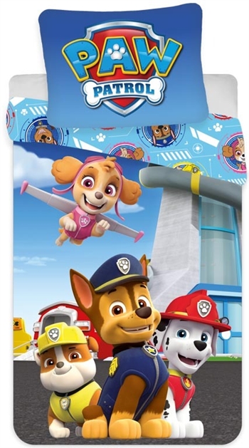 Paw Patrol beddengoed - 140x200 cm - Puppyvrienden - 2 in 1 design - Dekbedovertrek van 100% katoen