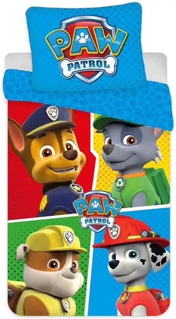 Paw Patrol beddengoed - 140x200 cm - Team Paw Patrol - Omkeerbare beddengoedset - 100% katoen