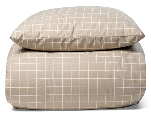 Flanel beddengoed - 140x200 cm - Geruit beddengoed - 100% flanel - Nordstrand Home beddengoedset