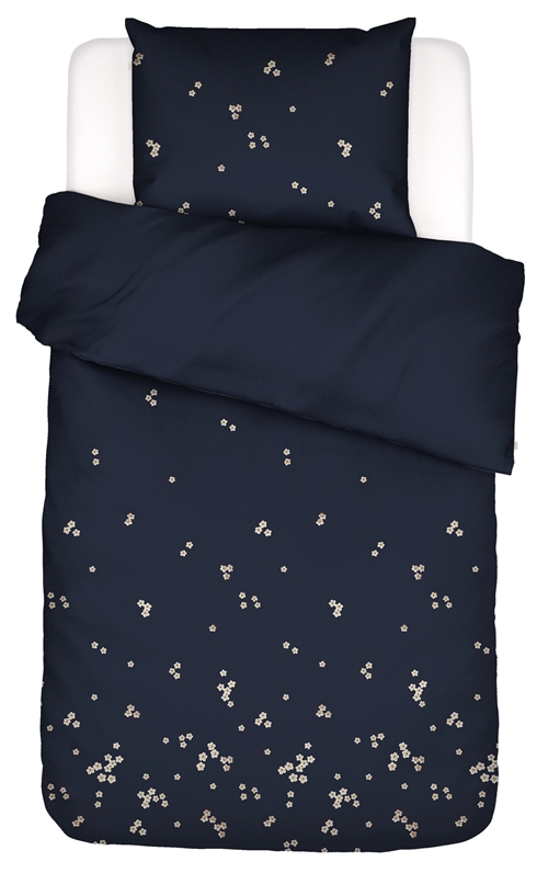 Essenza beddengoed - 140x220 cm - 100% katoen percale bedset - Leia Nightblue bedlinnen