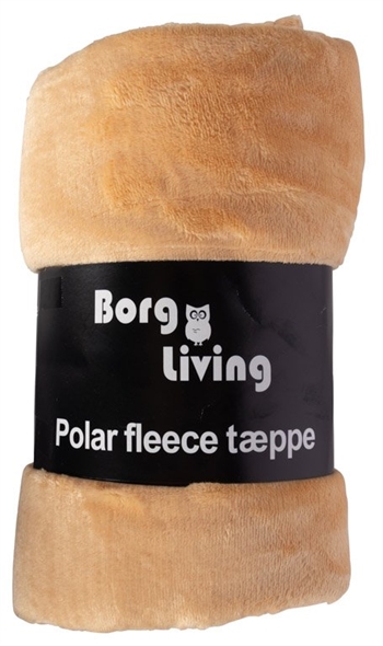 Fleece deken - Zand - 150x200 cm - Zacht en heerlijk bankkleed - Borg Living