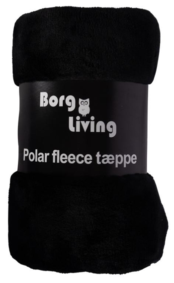 Fleece deken - Zwart - 150x200 cm - Zacht en heerlijk bankkleed - Borg Living