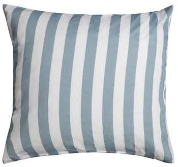 Kussensloop 60x63 cm - Nordic Stripe Stofblauw - Blauw en Wit - 100% katoen satijn