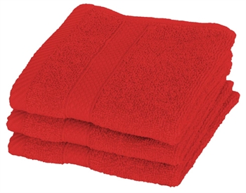 Washandje - 30x30 cm - Diamant - Rood - 100% Katoen - Zachte washandjes van Egeria