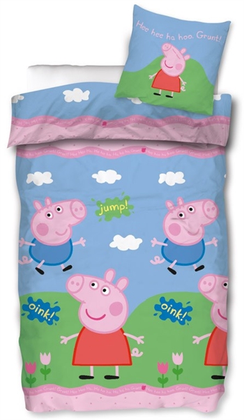 Peppa Pig junior beddengoed 100x140 cm - Peppa en George Pig - 100% katoen