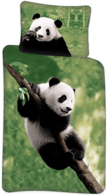 Panda junior beddengoed 100x140 cm - Panda beddengoedset junior - 100% katoen