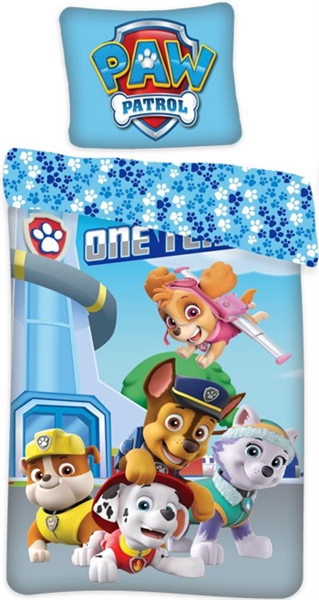 Paw Patrol beddengoed - 140x200 cm - Lichtgevende beddengoedset - 100% katoen.