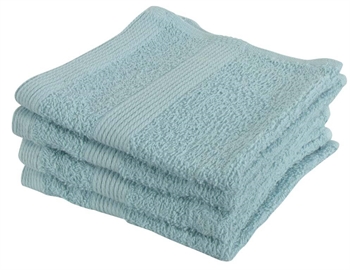 Washandjes - 30x30 cm - 4-pack - Blauw - 100% Katoen - Washandjes van By Borg