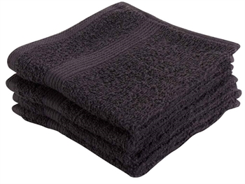 Washandje - 30x30 cm - 4-pack - Antraciet - 100% Katoen - Washandjes van By Borg