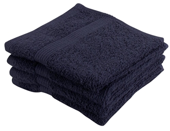 Washandje - 30x30 cm - 4-pack - Donkerblauw - 100% Katoen - Washandjes van By Borg