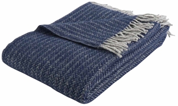 Wollen plaid - 100% nieuwe Noorse wol - Odin blauw - 130x200 cm - Arctic