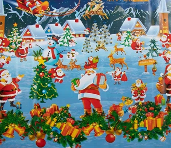 Kerst tafelzeil - 20 meter rol - Tafelzeil met kerstmotief - 140 cm. breed