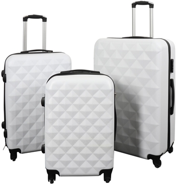 Koffer aanbieding - Set van 3 stuks. - Exclusief hardcase kofferset aanbieding - Diamant wit