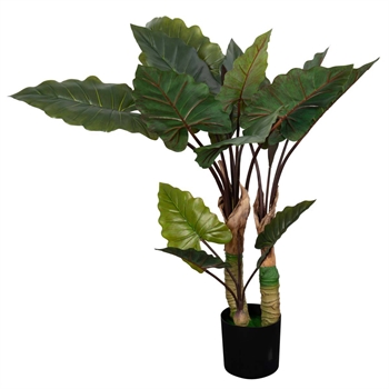 Kunstolifantenoor Plant - Hoogte 110 cm - Grote groene bladeren