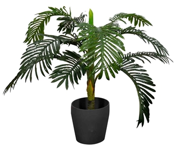 Kunst Encephalartos Plant - Hoogte 110 cm - 1 stam met groene bladeren - Kunstvloerplant