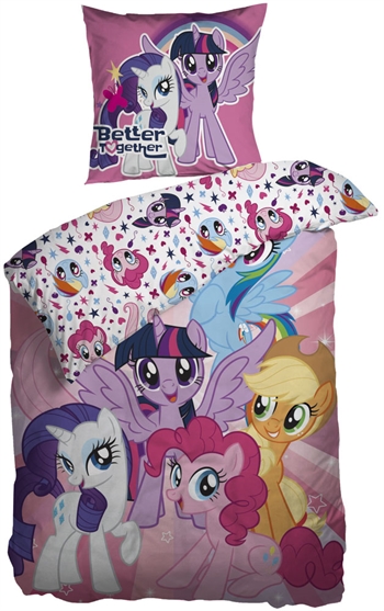 Biologisch My Little Pony beddengoed 140x200 cm - Kinderbeddengoed - Omkeerbaar beddengoedset van 100% biologisch katoen