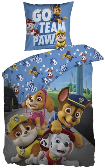 Biologisch Paw Patrol beddengoed 140x200 cm - Kinderbeddengoed - Omkeerbare set van 100% biologisch katoen