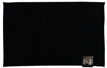 Badmat - 50x80 cm - antislip badmat in zwart - Klaproos - Premium by Borg