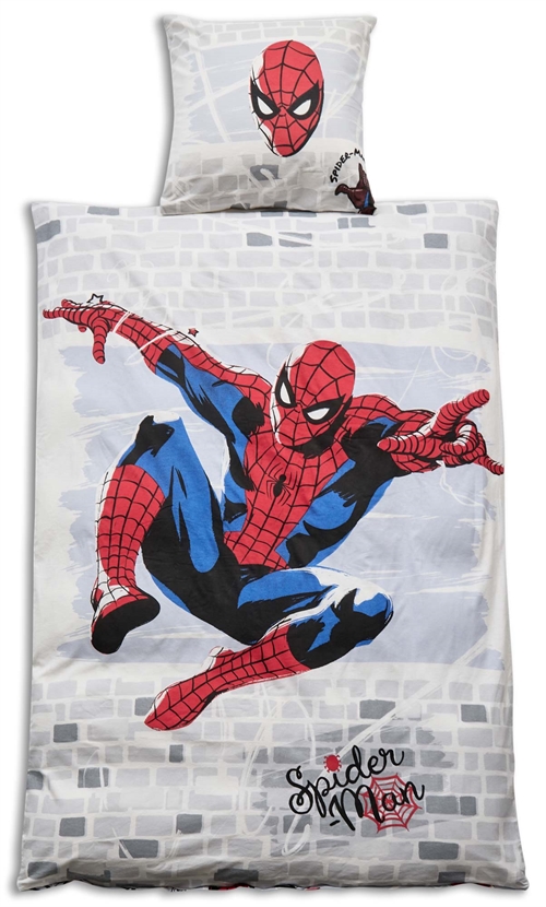 Spiderman beddengoed, zacht en heerlijk, 100% katoenen flanel - 140x200cm 2-in-1 design beddengoedset