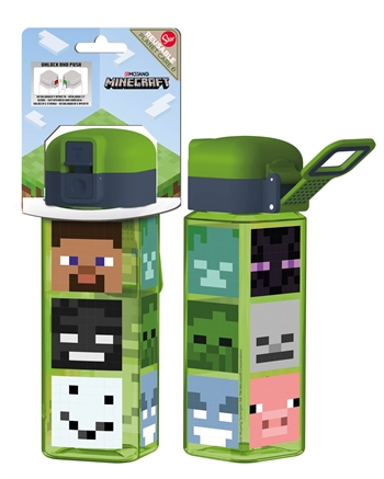 Minecraft drinkfles - met vergrendelflip-functie en drinktuit - Minecraft