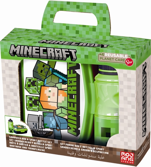 Minecraft Lunchbox en drinkfles - lunchsets in 2 delen voor kinderen