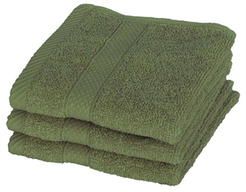 Washandje - 30x30 cm - Diamant - Groen - 100% Katoen - Zachte washandjes van Egeria