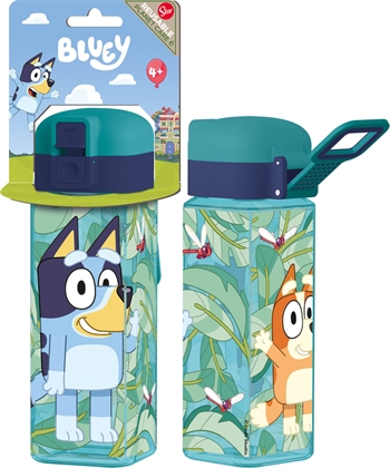 Bluey drinkfles met vergrendelbare flipfunctie en drinktuit - Bluey en Bingo