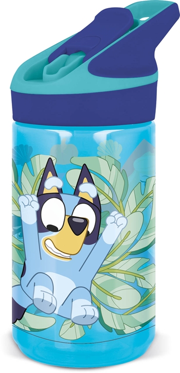 Bluey - Drinkfles met flipfunctie en rietje - Bluey en Bingo drinkfles