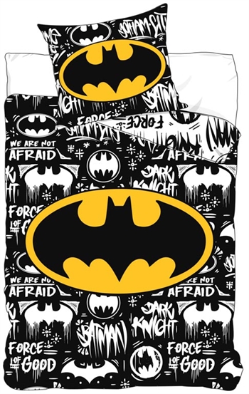 Batman beddengoed - 140x200 cm - Dekbedovertrek met 2-in-1 ontwerp - 100% katoenen beddengoedset