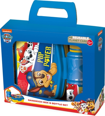 Paw Patrol lunchbox en drinkfles - lunchboxset in 2 delen voor kinderen - Marshall en Chase