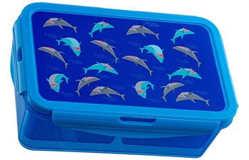 Blauwe lunchbox met haaien - Kinderlunchbox met 3 vakken