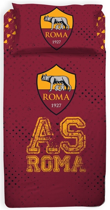 Beddengoed 140x200 cm - AS Roma - Voetbal beddengoed - Beddengoed van 100% katoen