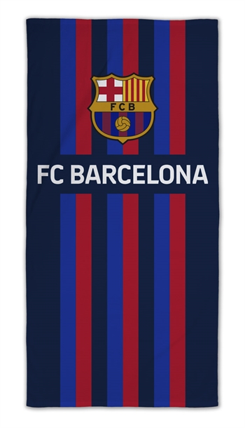 FC Barcelona handdoek - 70x140 cm - FCB Logo en strepen - 100% katoen - badhanddoek