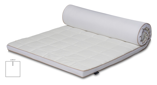 U-Split topmatras - 180x200 cm 5 cm hoog - NASA Memory foam - Ergonomisch topmatras - Borg Living