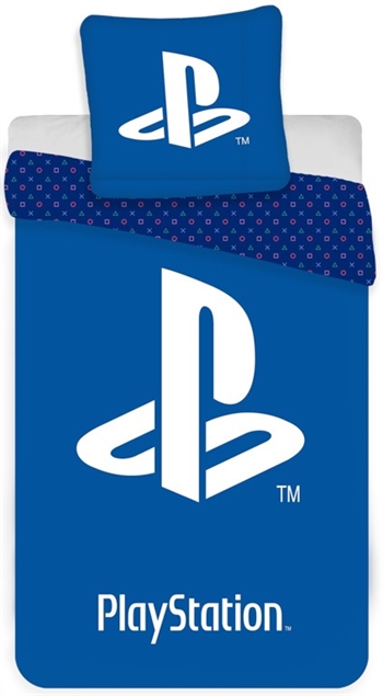 Playstation beddengoed 140x200 cm - Gamer PS5 - blauw beddengoed - 2 in 1 design - Beddengoedset van 100% katoen - EA Games