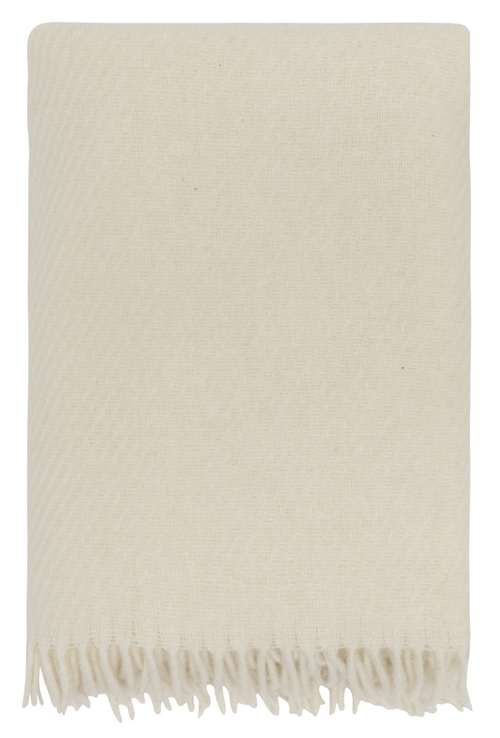 Wollen deken - 100% pure nieuwe wol   - Høie of Scandinavia deken - Falketind off-white - 120x180 cm