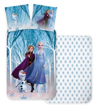 Frozen beddengoed - 140x200 cm - Anna, Elsa en Olaf - 100% katoen - Frozen beddenset