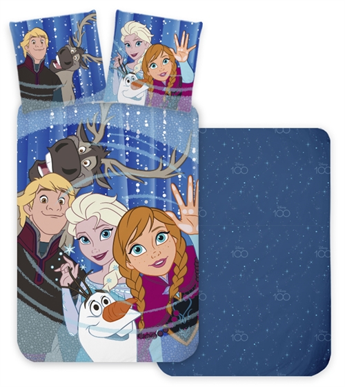 Frozen 2 Junior beddengoed 100x140 cm - Anna en Elsa - 100% katoenen beddengoedset