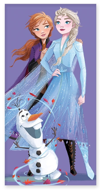 Badhanddoek - 70x140 cm - Frozen - Anna en Elsa - 100% Katoen