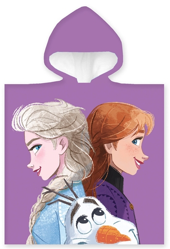 Badponcho - Handdoek voor kinderen - Frozen Anna, Elsa en Olaf - 50x100 cm - 100% Katoen