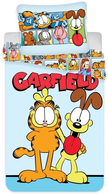 Garfield beddengoed 100x140 cm - Garfield junior beddengoed - 2-in-1 design - 100% katoen