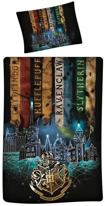 Harry Potter beddengoed - 140x200 cm - Relieken van de Dood beddengoedset - 2-in-1 design - Dekbedovertrek van 100% katoen