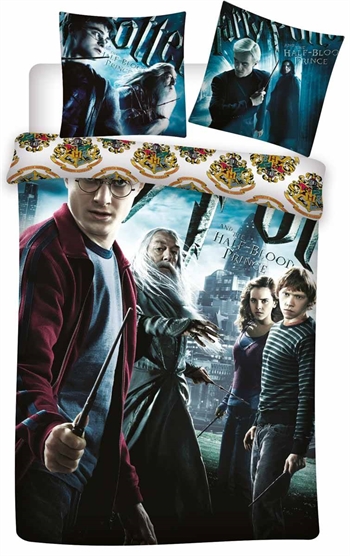 Harry Potter Beddengoed - 140x200 cm - Harry Potter & Perkamentus - Omkeerbare beddengoedset - 100% katoen