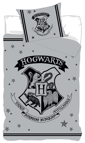 Harry Potter beddengoed - 140x200 cm - Beddenset met Hogwarts-logo - Harry Potter beddengoed van 100% katoen