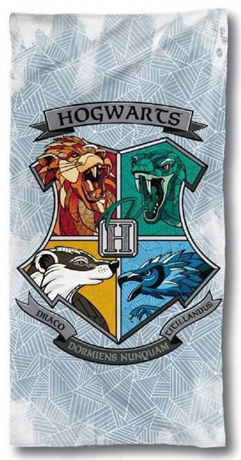 Harry Potter badhanddoek - 70x140 cm - Hogwarts-logo - 100% katoen